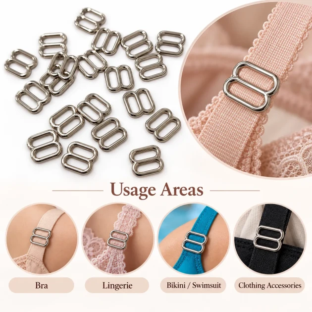 7 mm / 0.28 in Zamak Bra Strap Slider PIR710007Z