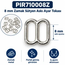 8 mm Zamak Bra Strap Slider PIR710008Z