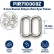 8 mm Zamak Bra Strap Slider PIR710008Z