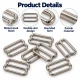 15 mm / 0.59 in Zamak Bra Strap Slider PIR710015Z