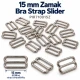 15 mm / 0.59 in Zamak Bra Strap Slider PIR710015Z