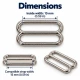 15 mm / 0.59 in Zamak Bra Strap Slider PIR710015Z