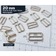 20 mm / 0.79 in Zamak Bra Strap Slider PIR710020Z