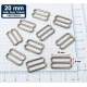 20 mm / 0.79 in Zamak Bra Strap Slider PIR710020Z