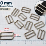 20 mm / 0.79 in Zamak Bra Strap Slider PIR710020Z