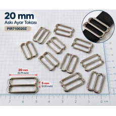 20 mm / 0.79 in Zamak Bra Strap Slider PIR710020Z
