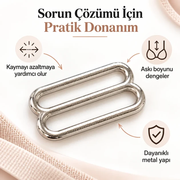 25 mm Zamak Sütyen Askı Ayar Tokası PIR710025Z