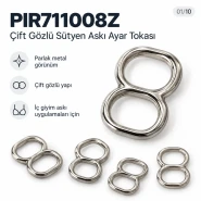 8 mm / 0.31 in Zamak Double-Loop Bra Strap Slider PIR711008Z