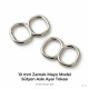 10 mm / 0.39 in Zamak Mayo Model Double-Loop Bra Strap Slider PIR711010Z