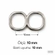 10 mm / 0.39 in Zamak Mayo Model Double-Loop Bra Strap Slider PIR711010Z