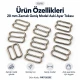 20 mm / 0.79 in Zamak Wide-Body Bra Strap Slider PIR712020Z