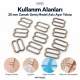 20 mm / 0.79 in Zamak Wide-Body Bra Strap Slider PIR712020Z