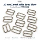 20 mm / 0.79 in Zamak Wide-Body Bra Strap Slider PIR712020Z