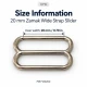 20 mm / 0.79 in Zamak Wide-Body Bra Strap Slider PIR712020Z
