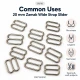 20 mm / 0.79 in Zamak Wide-Body Bra Strap Slider PIR712020Z