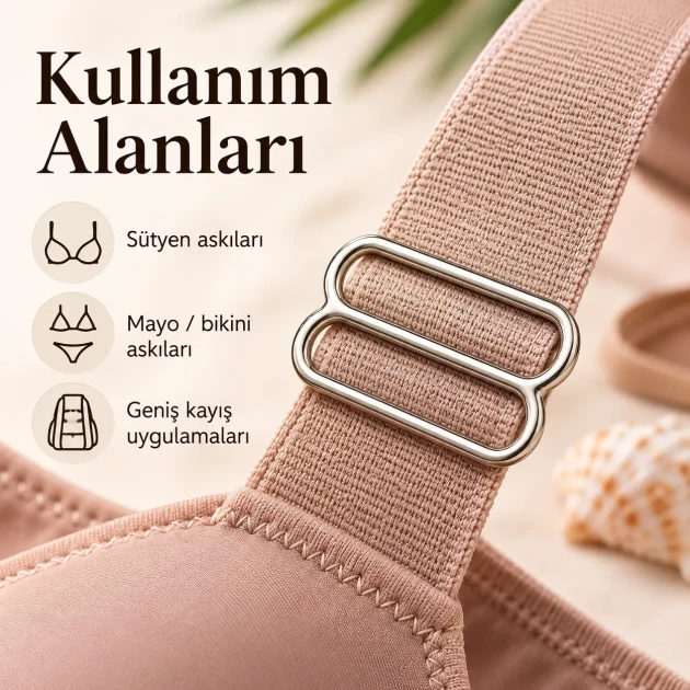 25 mm / 0.98 in Zamak Wide-Body Bra Strap Slider PIR712025Z
