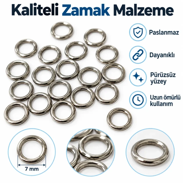 7 mm / 0.28 in Zamak Bra Strap Ring PIR720007Z