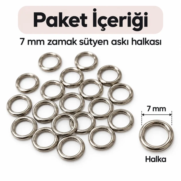 7 mm / 0.28 in Zamak Bra Strap Ring PIR720007Z