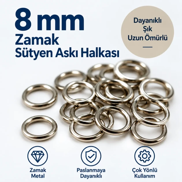 8 mm Zamak Bra Strap Ring PIR720008Z