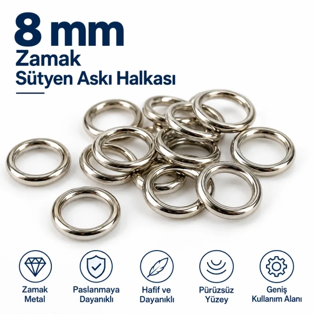 8 mm Zamak Bra Strap Ring PIR720008Z