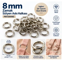 8 mm Zamak Bra Strap Ring PIR720008Z