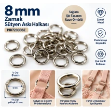 8 mm Zamak Bra Strap Ring PIR720008Z