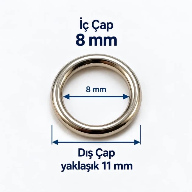 8 mm Zamak Bra Strap Ring PIR720008Z
