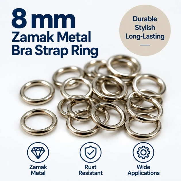 8 mm Zamak Bra Strap Ring PIR720008Z