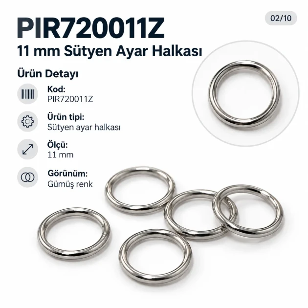 11 mm Zamak Sütyen Askı Halkası PIR720011Z