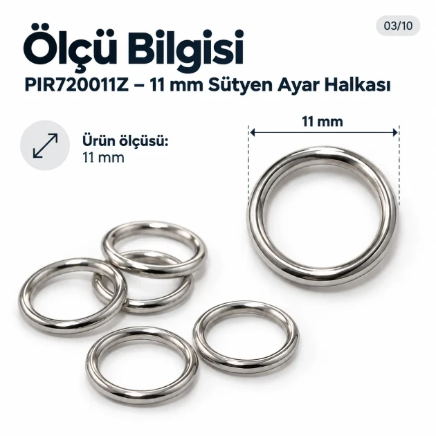 11 mm Zamak Sütyen Askı Halkası PIR720011Z