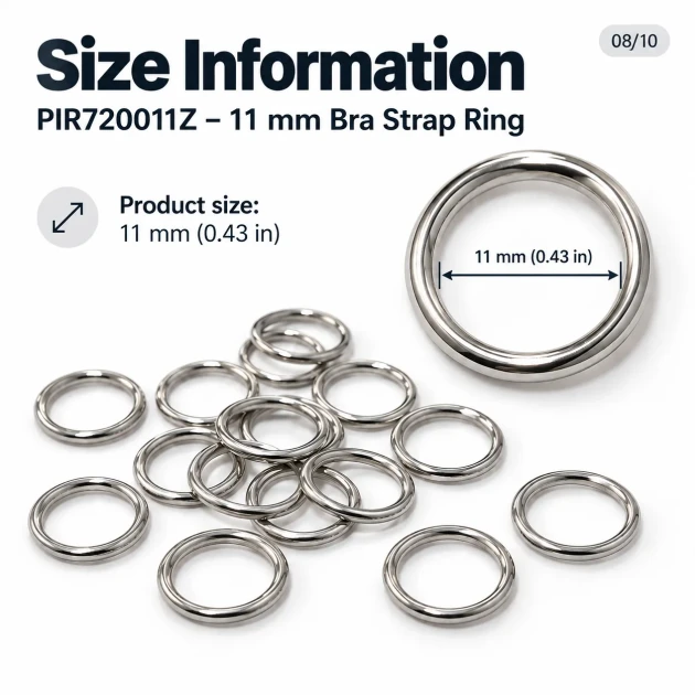 11 mm Zamak Sütyen Askı Halkası PIR720011Z