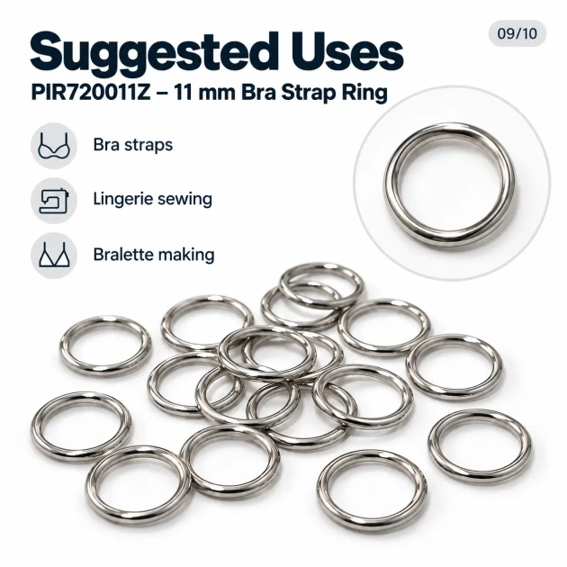 11 mm Zamak Sütyen Askı Halkası PIR720011Z
