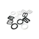 12 mm / 0.47" Nylon-Coated Metal Bra Strap Adjuster, Hook, and Ring Trio Set PIR720012