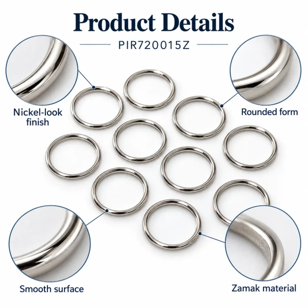 15 mm Zamak Sütyen Askı Halkası PIR720015Z