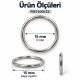 15 mm Zamak Sütyen Askı Halkası PIR720015Z