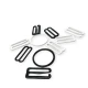 20 mm / 0.80" Bra Strap Adjustment Buckle - Hook and Ring Set Metal Nylon Coated PIR720020