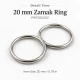20 mm / 0.79 in Zamak Bra Strap Ring PIR720020Z