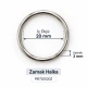 20 mm / 0.79 in Zamak Bra Strap Ring PIR720020Z