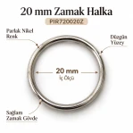 20 mm / 0.79 in Zamak Bra Strap Ring PIR720020Z