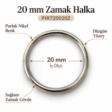 20 mm / 0.79 in Zamak Bra Strap Ring PIR720020Z