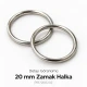 20 mm / 0.79 in Zamak Bra Strap Ring PIR720020Z