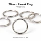 20 mm / 0.79 in Zamak Bra Strap Ring PIR720020Z