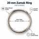 20 mm / 0.79 in Zamak Bra Strap Ring PIR720020Z