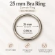 25 mm / 0.98 in Zamak Bra Strap Ring PIR720025Z