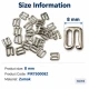 8 mm Zamak Bra Strap Hook PIR750008Z