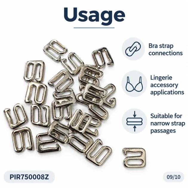 8 mm Zamak Bra Strap Hook PIR750008Z