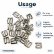 8 mm Zamak Bra Strap Hook PIR750008Z