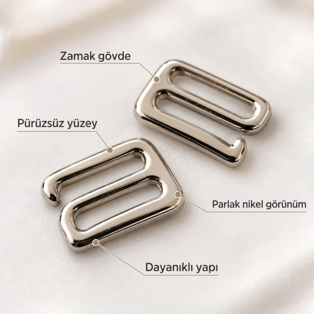 10 mm / 0.39 in Zamak Bra Strap Hook PIR750010Z