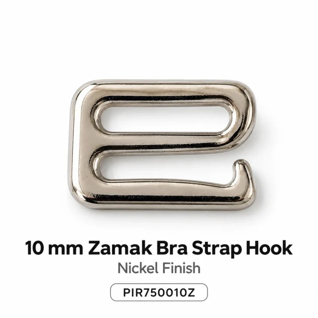 10 mm / 0.39 in Zamak Bra Strap Hook PIR750010Z