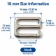 10 mm / 0.39 in Zamak Bra Strap Hook PIR750010Z